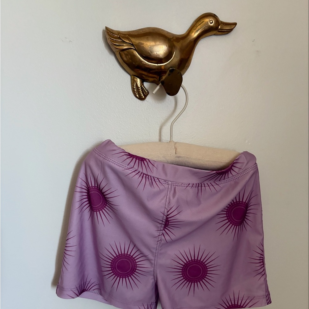 kate quinn Purple Kids Swim Trunks